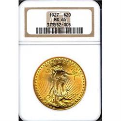 1927 $20 NGC MS65