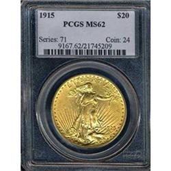 1915 $20 PCGS MS62