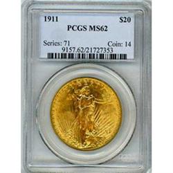 1911 $20 PCGS MS62