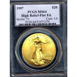 1907 HR $20 PCGS MS64