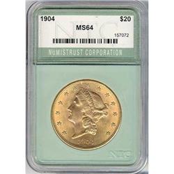 1904 $20 Numistrust MS64