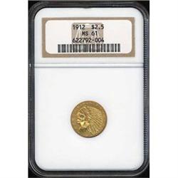 1912 $2.50 NGC MS61
