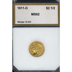 1911-D $2.50 MS60