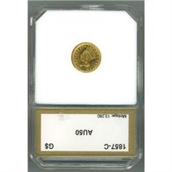1857-C G$1 AU50 (PCI graded AU50)
