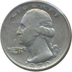 1970 25c Struck on Dime planchet EF40