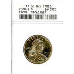 2000-S Sac $1 ANACS PF65 Heavy Cameo.