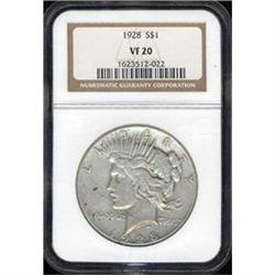 1928 $1 NGC VF20