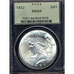 1922 $1 PCGS MS64