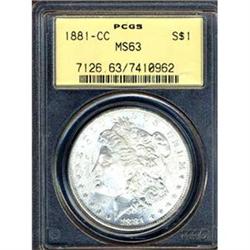 1881-CC $1 PCGS MS63