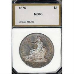 1876 T$1 MS60+