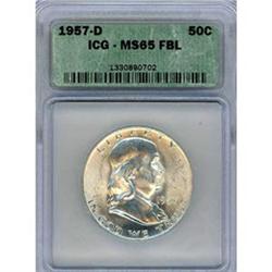 1957-D 50c ICG MS65FBL
