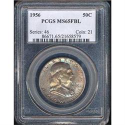 1956 50c PCGS MS65FBL