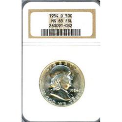1954-D 50c NGC MS65FBL