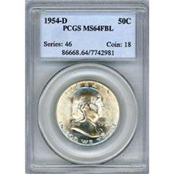 1954-D 50c PCGS MS64FBL