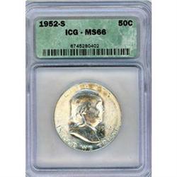 1952-S 50c ICG MS66