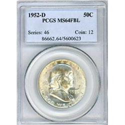 1952-D 50c PCGS MS64FBL