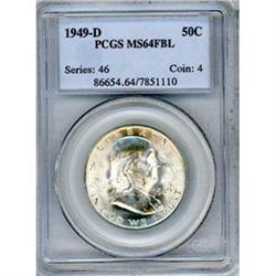 1949-D 50c PCGS MS64FBL
