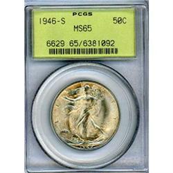 1946-S 50c PCGS MS65
