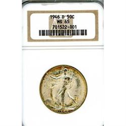 1946-D 50c NGC MS65