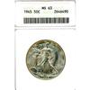 Image 1 : 1945 50c ANACS MS63