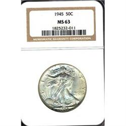 1945 50c NGC MS63