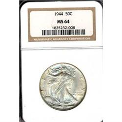 1944 50c NGC MS64