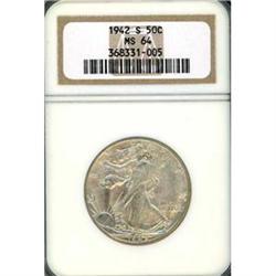 1942-S 50c NGC MS64