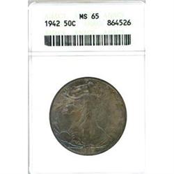 1942 50c ANACS MS65