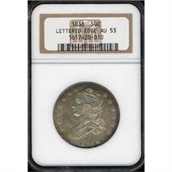 1836 LE 50c NGC AU53