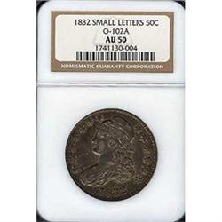1832 50c NGC AU50