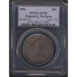 1806 50c Pt. 6 PCGS AU58