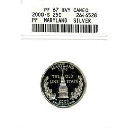 2000-S Maryland Silver 25c ANACS PF67HCAM