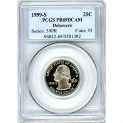 1999-S Delaware 25c PCGS PF69DCAM