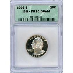 1996-S 25c ICG PF70DCAM
