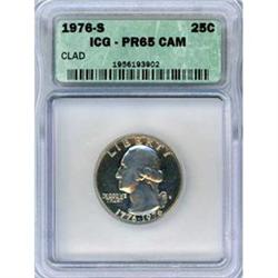 1976-S clad 25c ICG PF65 Cameo