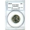 Image 1 : 1999-P Connecticut 25c PCGS MS65