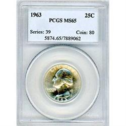 1963 25c PCGS MS65