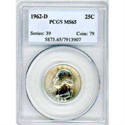 1962-D 25c PCGS MS65