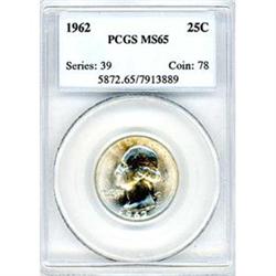 1962 25c PCGS MS65