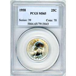 1958 25c PCGS MS65