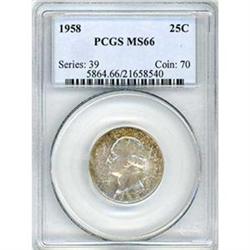 1958 25c PCGS MS66
