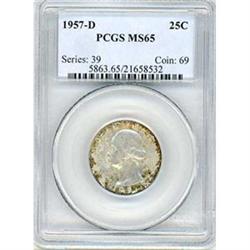 1957-D 25c PCGS MS65