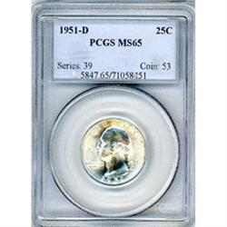 1951-D 25c PCGS MS65