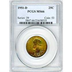 1951-D 25c PCGS MS66