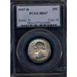 1947-D 25c PCGS MS67