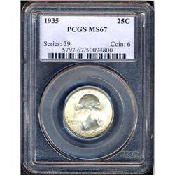 1935 25c PCGS MS67