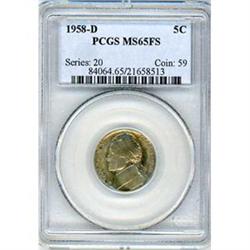 1958-D 5c PCGS MS65FS