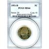 Image 1 : 1951-D 5c PCGS MS66
