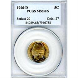1946-D 5c PCGS MS66FS