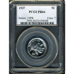 1937 5c PCGS PF66